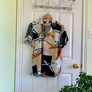 Zara button up short sleeve shirt